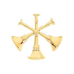 Blackinton 3 Crossed Gold Bugles